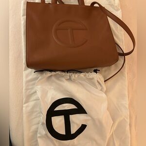 Telfar Large Shopper in Tan, Very Good Used Condition, Dust Bag included